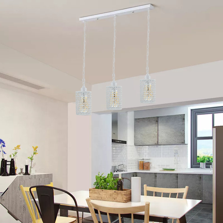 Borough Wharf Timote 3 Light Kitchen Island Cylinder Pendant